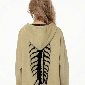 Aesthetic Centipede Knit Hoodie in Green, Blue, Brown, and Black - Trendy Cropped Zip-Up Style