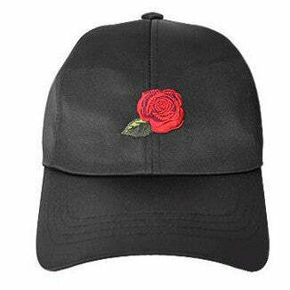 Badass Rose Cap - Trendy Y2K Denim Cap with Coquette Rose Design for Stylish Looks