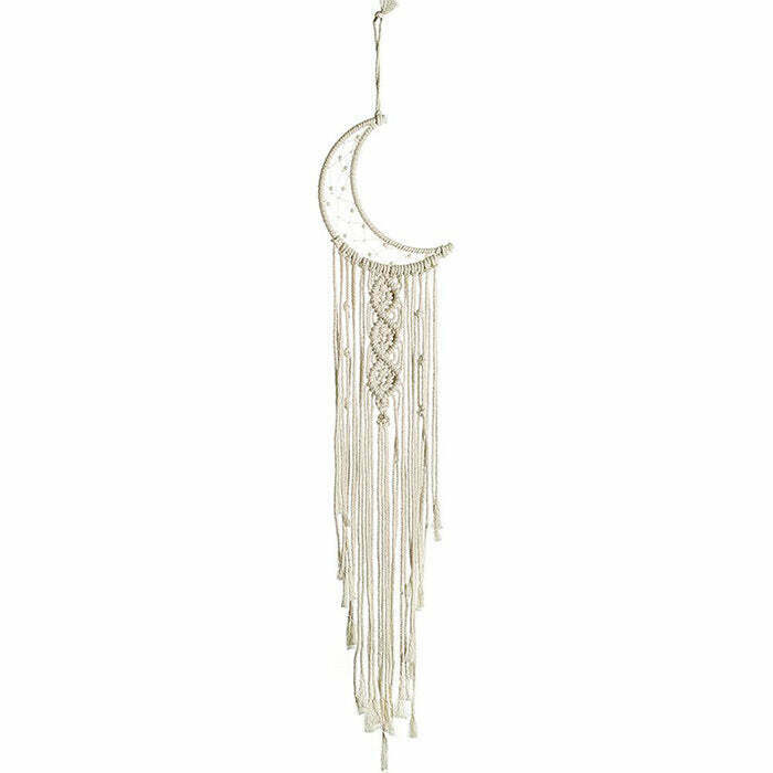 Boho Macrame Dream Catcher - Handcrafted Wall Hanging for Y2K Aesthetic Home Decor