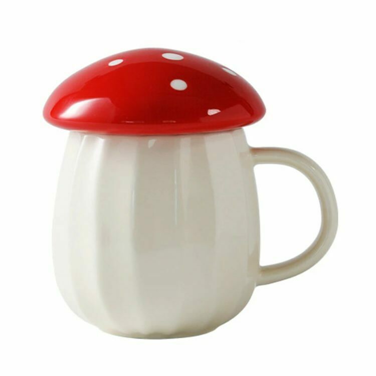 Charming Mushroom Aesthetic Mini Mug - Cute Ceramic Mug with Adorable Mushroom Design