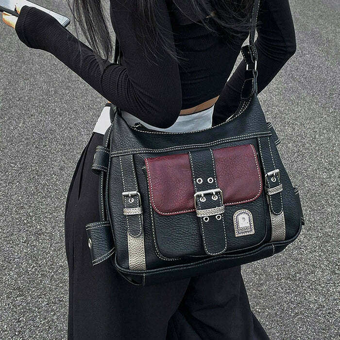 Check Yourself Y2K Shoulder Bag - Trendy Aesthetic Design with Stylish Checker Pattern