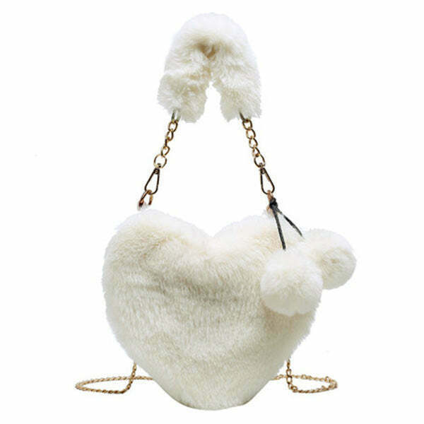 Chic Coquette Heart Bag - Trendy Y2K Aesthetic Tote for Fashion-Forward Style Lovers