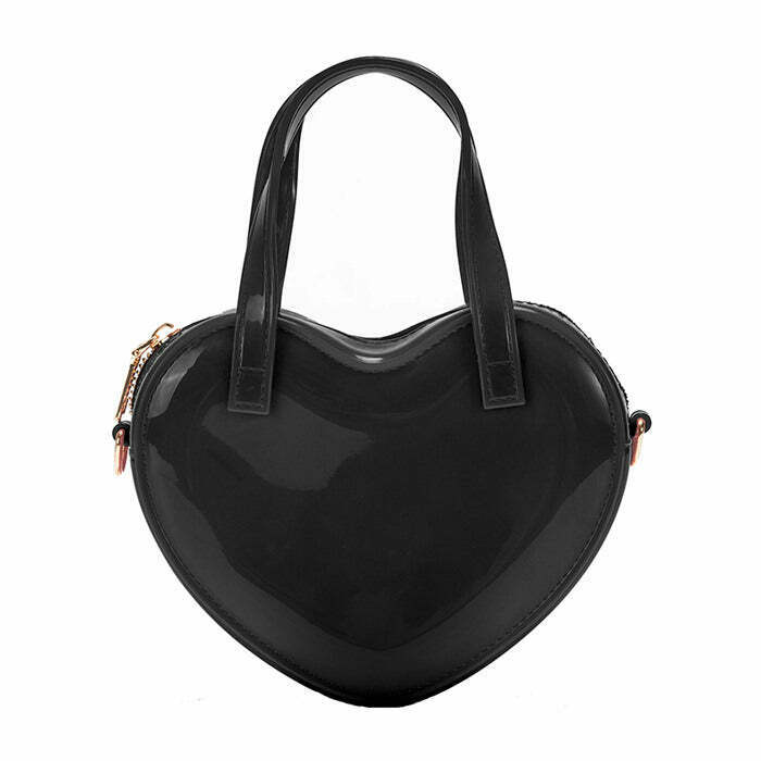 Chic Coquette Heart Shaped Mini Bag - Trendy Y2K Aesthetic Tote for Fashion Lovers