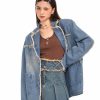 Chic Distressed Denim Blazer in Blue - Trendy Y2K Fashion Staple for Effortless Style