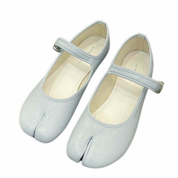 Chic French Girl Split-Toe Tabi Ballet Flats - Stylish Tabi Mary Janes for Y2K Fashion