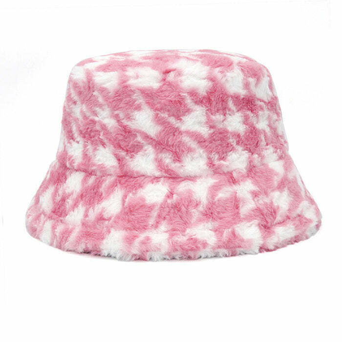 Chic Houndstooth Bucket Hat - Trendy Y2K Disco Cowgirl Style for Fashion-Forward Looks