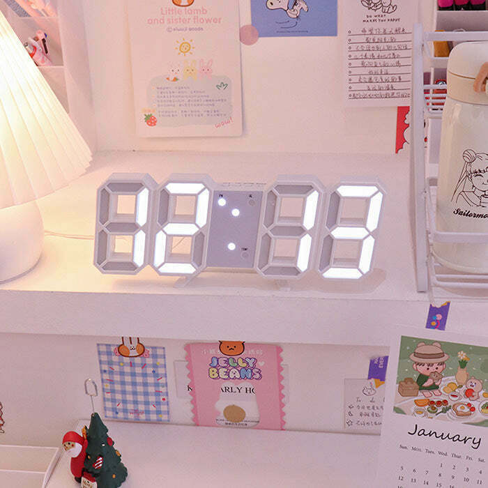 Chic LED Nordic Digital Alarm Clock - Aesthetic Design for Stylish Home Decor