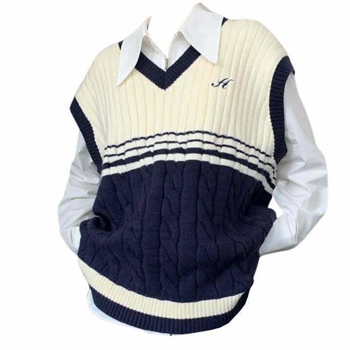 Chic Old Money Yacht Club Striped Vest - Timeless Style for Effortless Elegance