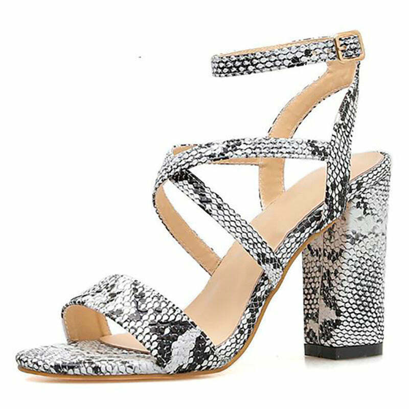 Chic Snakeskin Heeled Sandals for Y2K Fashion Lovers - Trendy Tabi Style Footwear