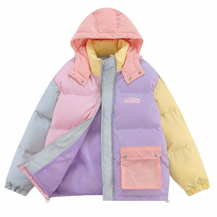 Chic Soft Girl Aesthetic Pastel Jacket - Y2K Style for Downtown Girls & Baddie Vibes