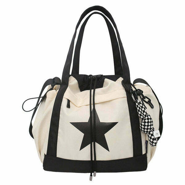 Chic Star Girl Nylon Handbag - Real Y2K Style Minimalist Handbag for Trendy Outfits