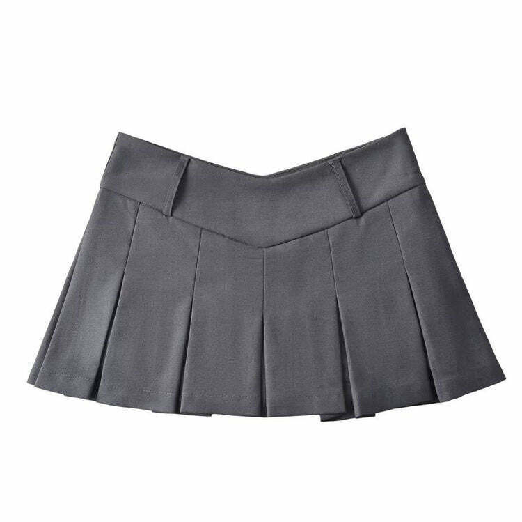 Chic Y2K Pleated Micro Skirt in Khaki - Trendy Bubble Skirt for Stylish Outfits