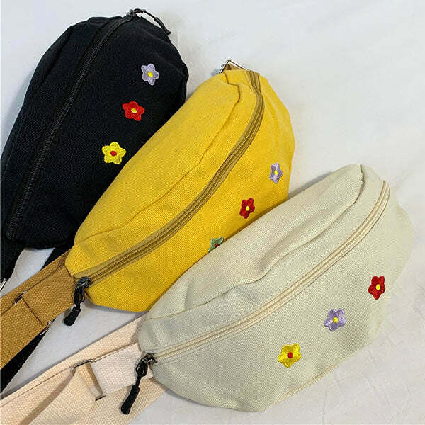 Chic Y2K Secret Garden Fanny Pack - Trendy Butterfly Design & Stylish Logo Backpack