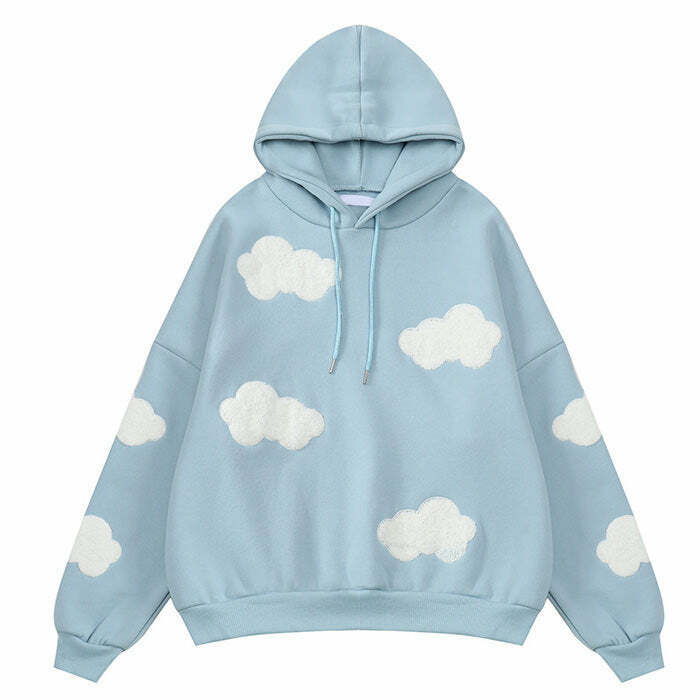 Cozy Gone Dreaming Cloud Hoodie in Purple - Aesthetic Cropped Zip-Up for Y2K Style