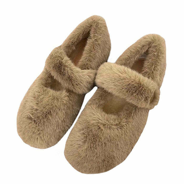 Cozy Sheepskin Ballet Flats for Ultimate Comfort | Trendy Y2K Balletcore Style Shoes