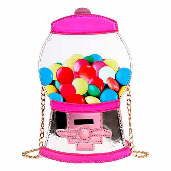 Cute Gumball Machine Mini Handbag - Trendy Y2K Fashion Accessory for Minimalist Style