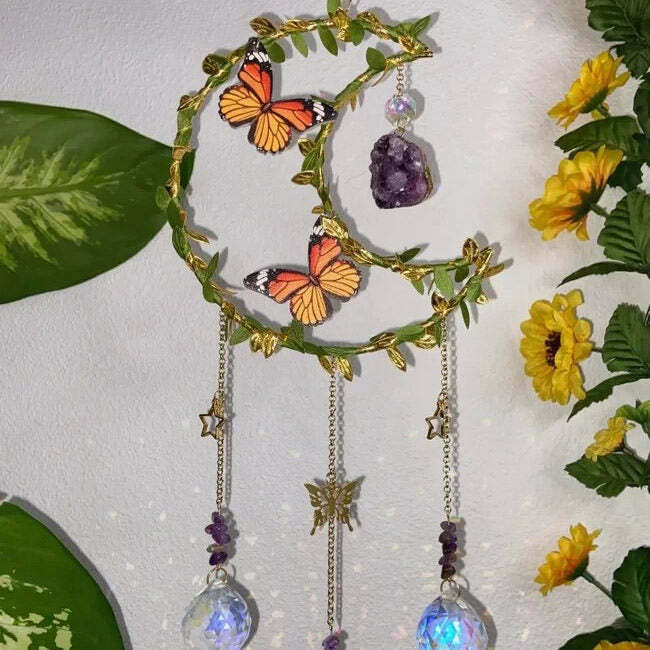 Enchanting Fairycore Crystal Suncatcher - Boho Chic Decor for Magical Spaces