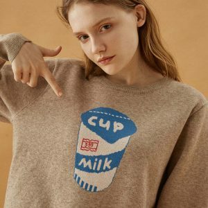 Expensive Milk Jumper - Luxury Knitwear for Trendy Y2K Core and Preppy Outfits