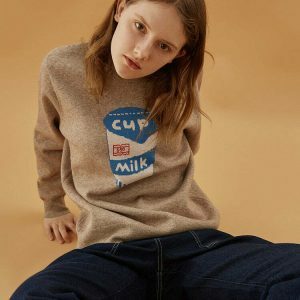 Expensive Milk Jumper - Luxury Knitwear for Trendy Y2K Core and Preppy Outfits