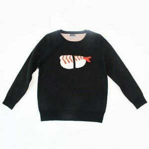 Expensive Sushi Jumper - Trendy Y2K Style Green Sweater with Unique Sushi Print