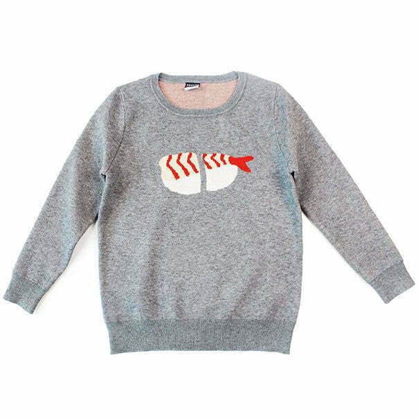 Expensive Sushi Jumper - Trendy Y2K Style Green Sweater with Unique Sushi Print