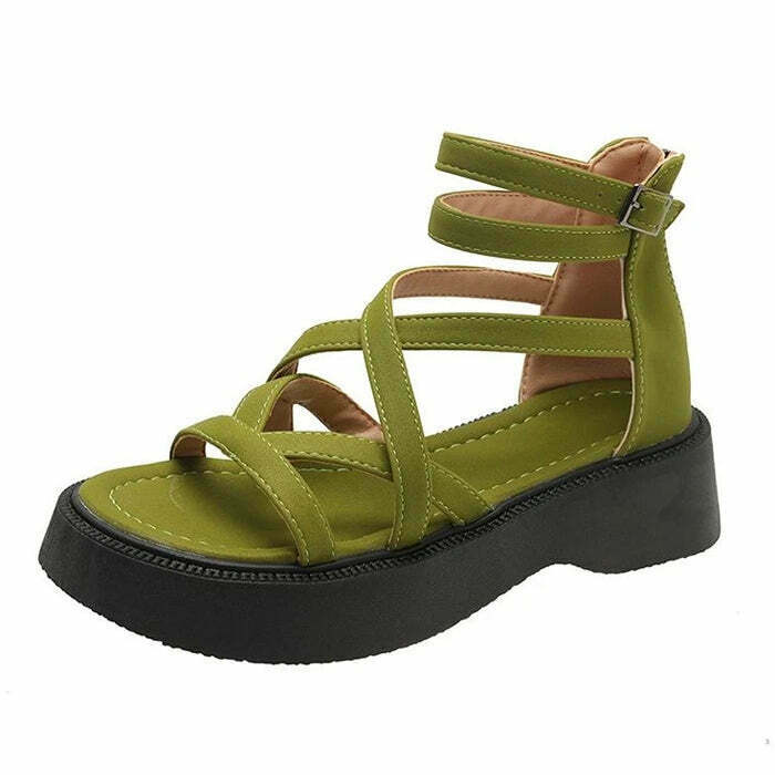 Goblincore Platform Sandals: Trendy Tabi Style Shoes for Y2K Grunge and Hip Hop Fashion