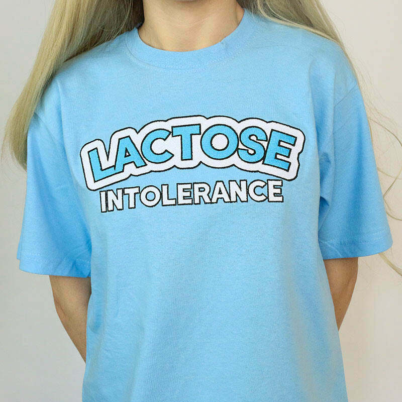 Lactose Intolerance Tee in Y2K Dark Fashion Style - Trendy Graphic Tee for Fashion Lovers