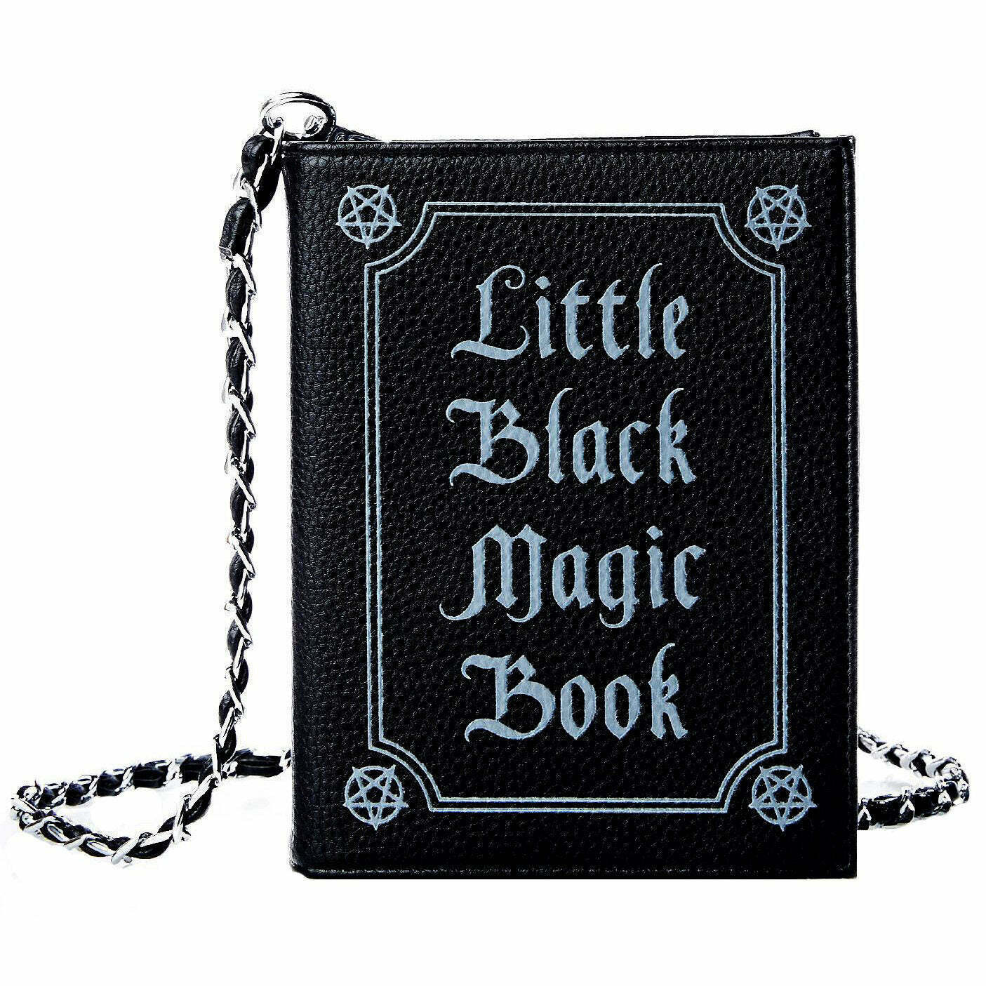 Little Black Magic Book Bag - Stylish Black Aesthetic Tote for Y2K Fashion Lovers