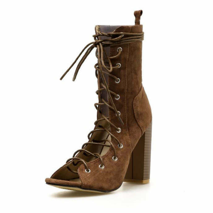 Luna Lace Up Heels - Chic Lace Up Heels for Y2K Fashion Lovers, Perfect for Any Occasion