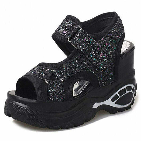 Made to Sparkle Platforms - Shimmering Y2K Style Emo Footwear for Trendy Outfits