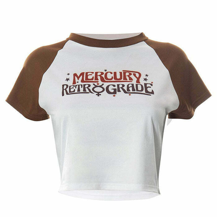 Mercury Retrograde Bow Tie Crop Top - Y2K Denim Tube Top with Fairy Style Charm