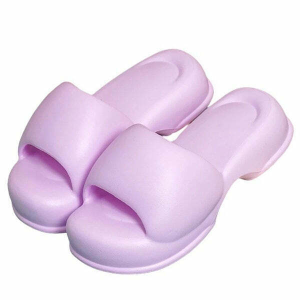 Pastel Foam Street Slippers - Trendy Y2K Style with Soft Comfort for Everyday Wear