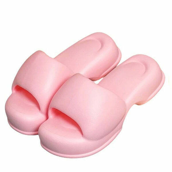 Pastel Foam Street Slippers - Trendy Y2K Style with Soft Comfort for Everyday Wear