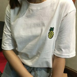 Pineapple Pen T-Shirt with Fun Graphic Design - Trendy Y2K Style for Fashion Lovers