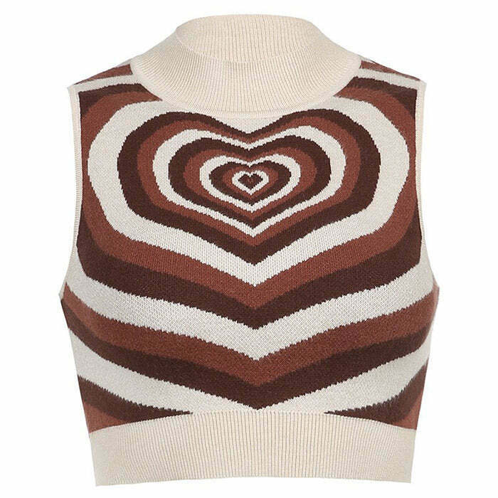 Professional Heartbreaker Gothic Knit Vest - Vintage Star Sweater with Zip-Up Design