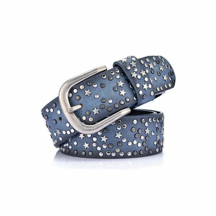 Star Girl Aesthetic Rivet Belt - Y2K Style with Butterfly and Star Accents for Trendy Looks