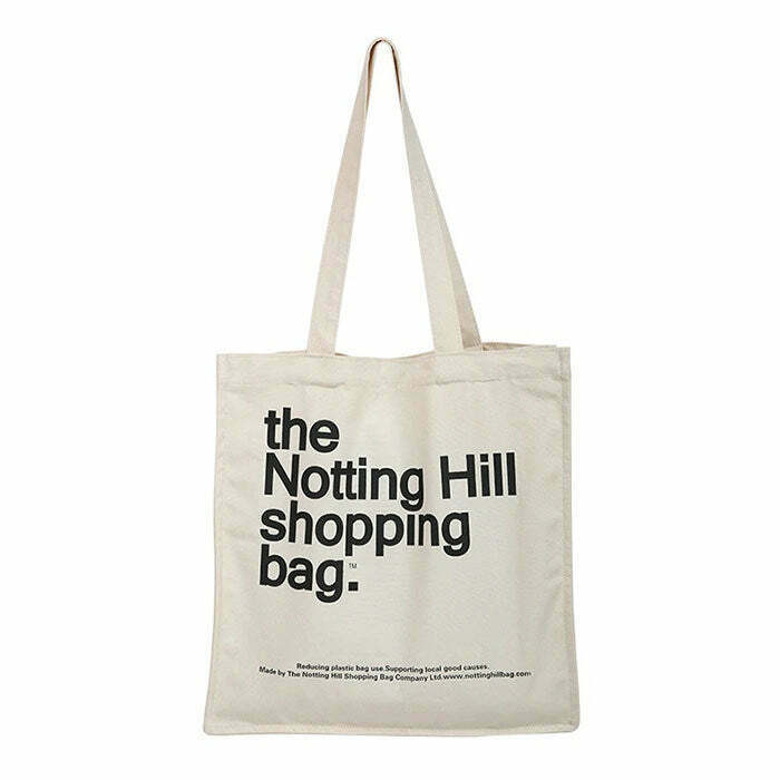 Stylish Notting Hill Shopping Bag - Trendy Aesthetic Tote for Y2K Fashion Lovers