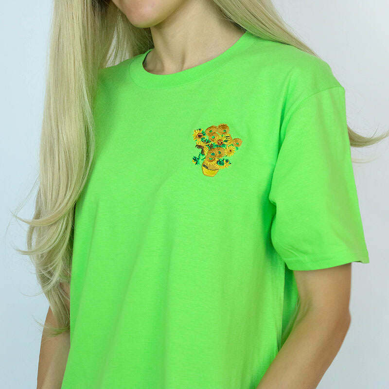 Stylish Van Gogh Sunflowers Tee - Trendy Y2K Fashion with Vibrant Floral Design