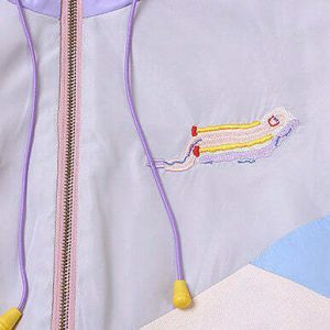 Stylish Y2K Embroidered Tennis Jacket - Trendy White Varsity Design with Unique Details