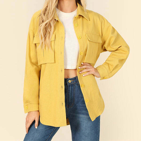 Sunshine Yellow Cut-Out Shirt - Aesthetic TV Girl Style with Vintage Flannel Vibes