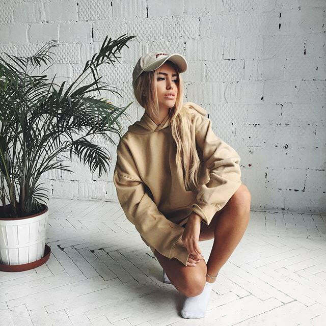 Trendy Aesthetic Nude Hoodie - Soft Fabric, Stylish Cropped Design for Y2K Fashion Lovers