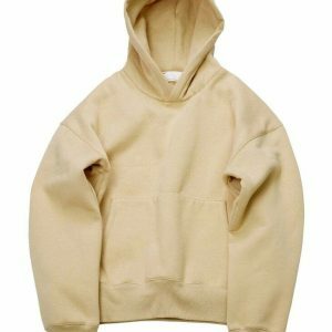 Trendy Aesthetic Nude Hoodie - Soft Fabric, Stylish Cropped Design for Y2K Fashion Lovers