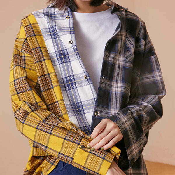 Trendy Boyfriend Check Shirt in Soft Flannel - Perfect for Y2K Aesthetic Outfits