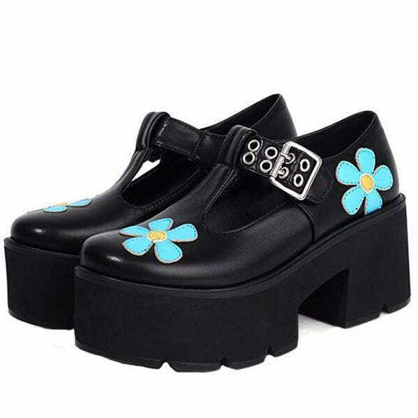 Trendy Daisy Platform Sandals - Stylish Tabi Design for Y2K Fashion Lovers