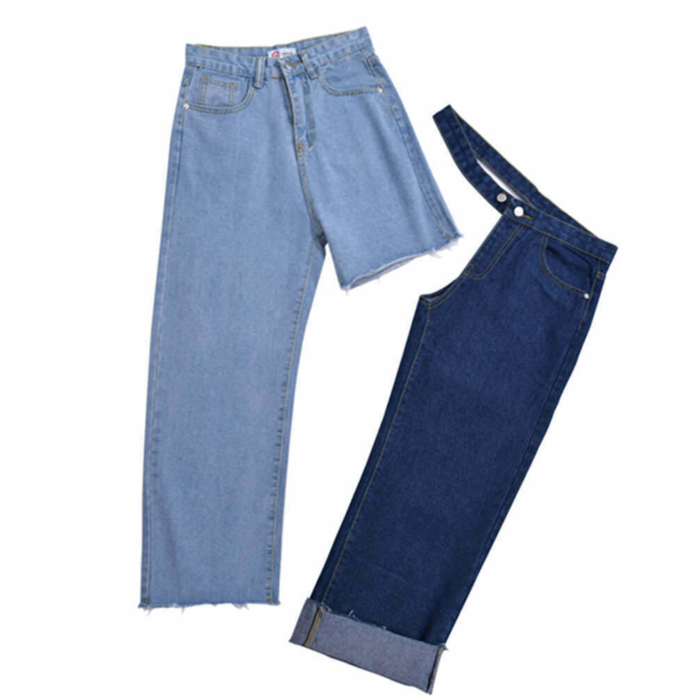 Trendy Double Agent Colorblock Jeans with Star Patch and Ripped Details for Y2K Style