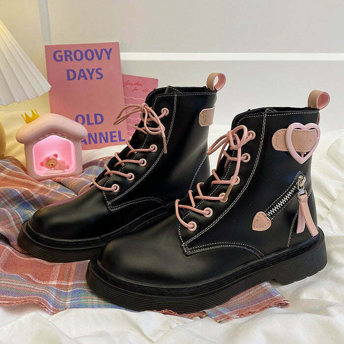 Trendy Emo Aesthetic Split Toe Boots for Ultimate Emo Fashion Statement and Comfort