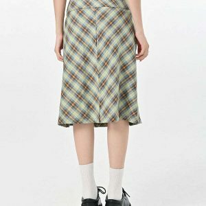 Trendy Good Manners Grey Plaid Kilt Skirt with Drawstring - Y2K Fashion Essential