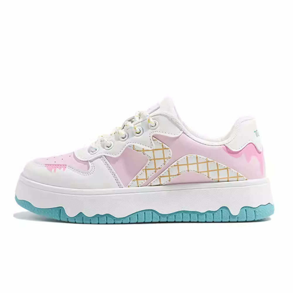 Trendy Ice Cream Cone Sneakers - Sweet Creamy Style for Y2K Fashion Lovers