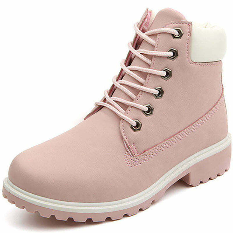 Trendy Lace-Up Pink Flat Boots with Split Toe Design for Y2K Fashion Enthusiasts