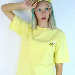 Trendy Lana Banana T-Shirt in Soft Cotton-Spandex Blend for Y2K Cyber Fashion Lovers